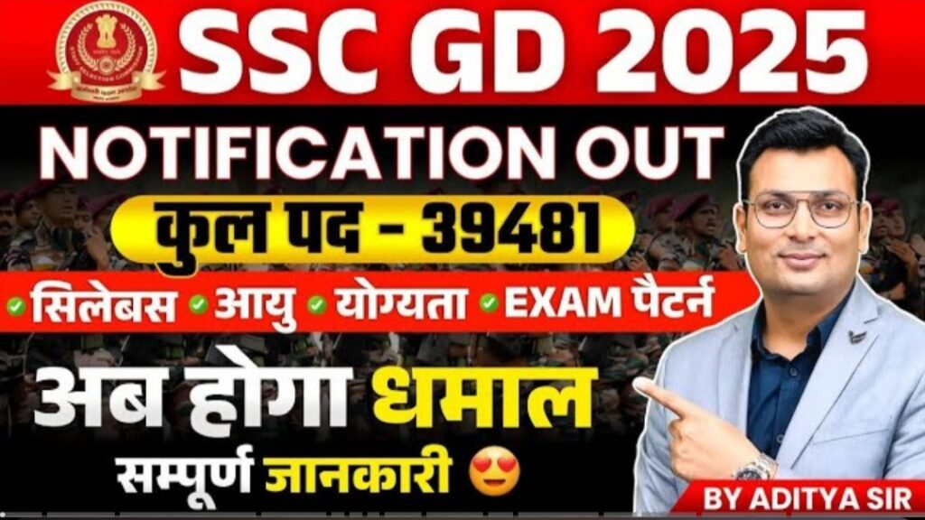 SSC GD Constable New Vacancy 2025