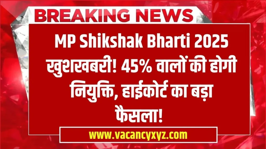 MP Shikshak Bharti 2025