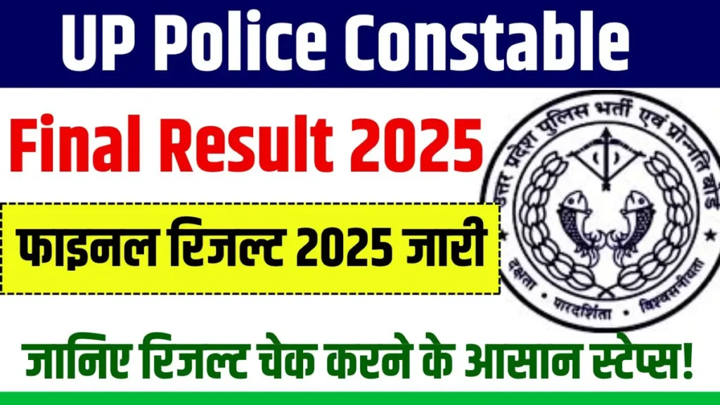 UP Police Constable Final Result 2025